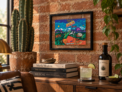 "greetings from marfa 2026" original work by desultor
