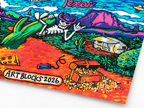 "greetings from marfa 2026" limited print by desultor